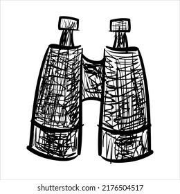art illustration hand draw vector symbol icon of binoculars