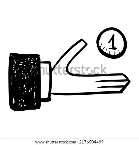 art illustration hand draw vector symbol icon of hand recieve coin