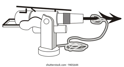 art illustration of a harpoon