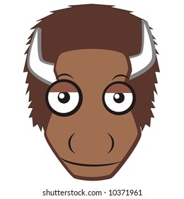 art illustration of the head of a bison