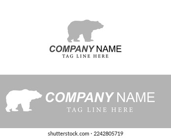 Art illustration icon design concept flat logo symbol emblem isolated vector of animal bear