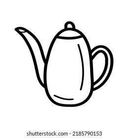 Art illustration icon logo hand draw symbol design sketch of teapot