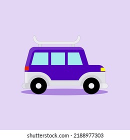 Art illustration icon logo transportation design symbol concept car of family travel