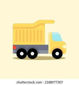 Art illustration icon logo transportation design symbol concept of truck heavy equipment