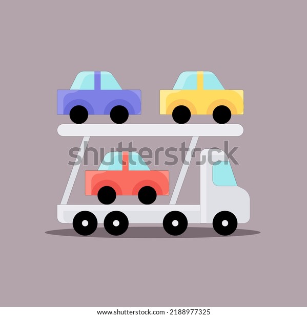 Art illustration icon logo\
transportation design symbol concept car of pick up delivery\
