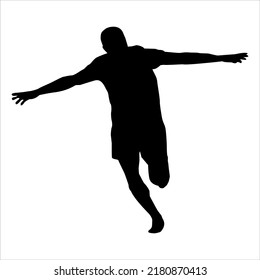 Art Illustration Icon Sport Logo Soccer Design Concept Clipart Symbol Football Action When Action Of Celebration Goal Winner