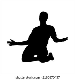 art illustration icon sport logo soccer design concept clipart symbol football action when action of goal celebration