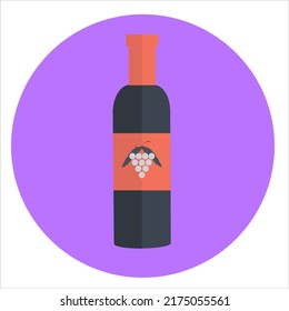 art illustration icon symbol of black bottle 
