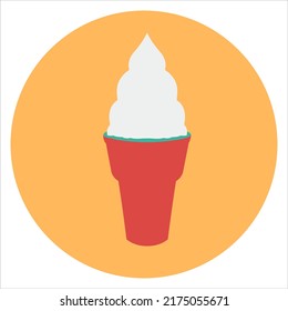 art illustration icon symbols of  ice cream cone