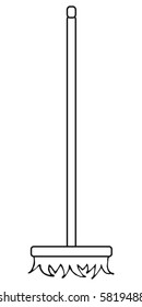 art illustration of an isolated broom