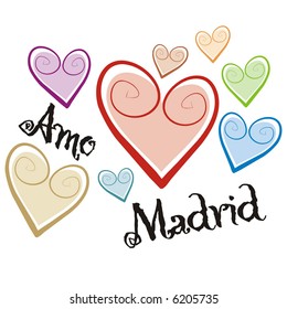 art illustration: i love madrid