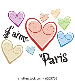 art illustration: i love paris