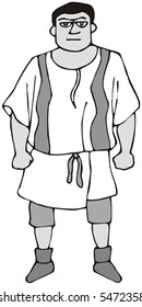 art illustration: a man with a tunic
