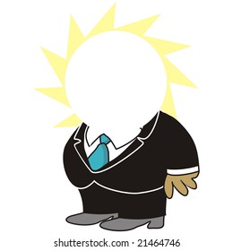 art illustration of a man without head