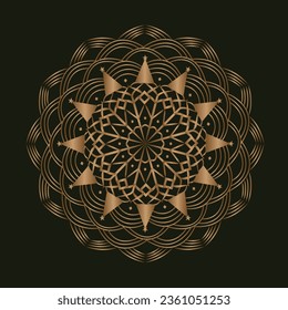 Patrón de diseño de mandala de ilustración de arte