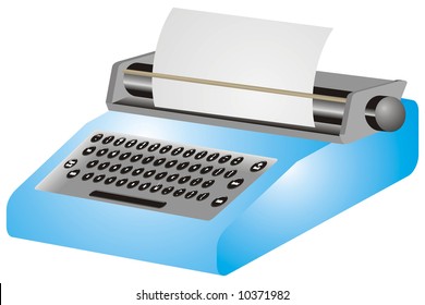 art illustration of an old typewriter