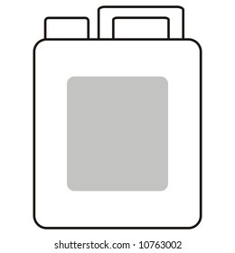 art illustration of a plastic container