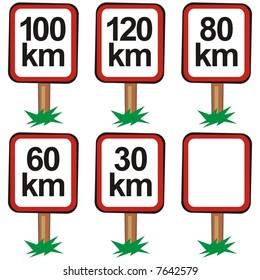 art illustration of a plate with information about km