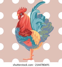 ilustración de arte imprimir un cóctel de patrón en fondo de punto de polka