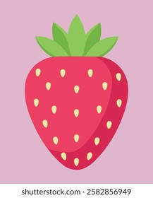 art illustration of red strawberry