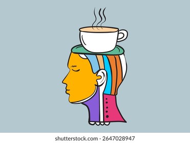 art illustration reflecting the current trend of mental wellness and creative fuel.