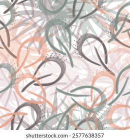 Art illustration: rough grunge tropical leaves filled with marble texture, doodle elements background.  Abstract design of leaves and flowers. 