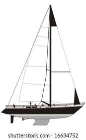 art illustration of a sailboat