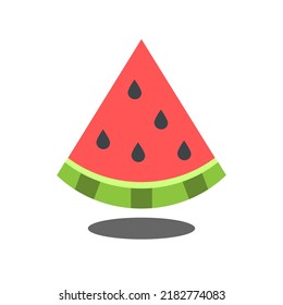 Art illustration sign logo fruits vector symbol icon of slice watermelon