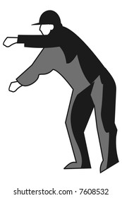art illustration of someone making a gesture with the arms