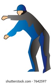 art illustration of someone making a gesture with the arms