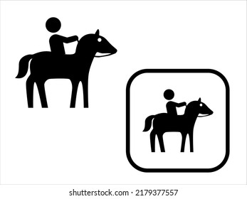 art illustration sport icon logo design concept vector silhouette logotype isolated element set of polo horse jockey