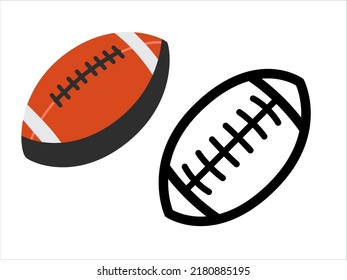 art illustration sport icon logo design logotype the ball symbol set of rugby american football