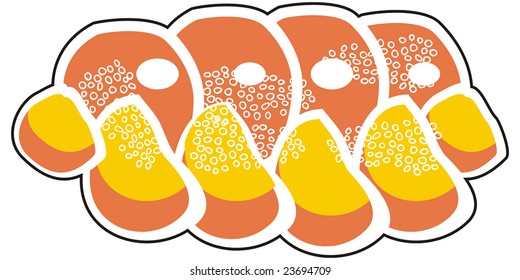 art illustration of a sweet bread