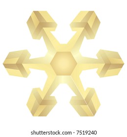 art illustration: the symbol of a cristal or a flower