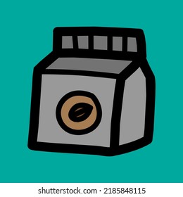 Art illustration symbol flat icon colorful design concept logo of package 
