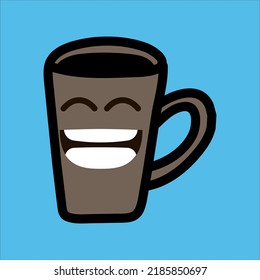 Art illustration symbol flat icon colorful design concept logo of doodle kawaii glass