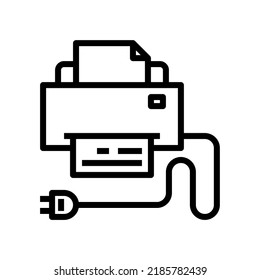 Art illustration symbol icon furniture logo household design sketch hand draw of printer