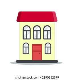 art illustration symbol icon logo building construction design concept of build urban city business