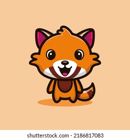 Art illustration symbol icon mascot animal cute design concept of weasel