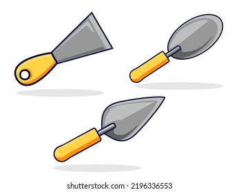Art illustration symbol icon object work tools design handy worker logo of rough cast cement