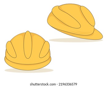Art illustration symbol icon object work tools design handy worker logo of construction hat