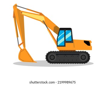 Art illustration symbol icon transportation design logo vehicle of excavator heavy equipment car