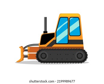 Art illustration symbol icon transportation design logo vehicle of bulldozer heavy equipment car