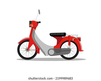 Art illustration symbol icon transportation design logo vehicle of vintage old motorcycle
