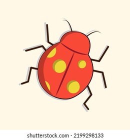 art illustration symbol macot animal icon design nature concept insect of ladybug