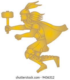 art illustration of thor, the god of thunder