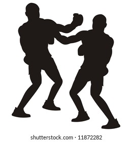art illustration of two boxers
