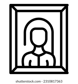 Art image icon outline vector. Museum gallery. People exposition
