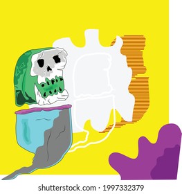 art images with skull themes that can be used as posters, or backgrounds