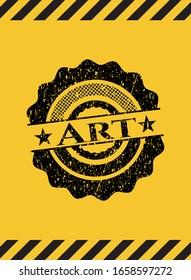 Signo de advertencia interior, emblema negro grunge. Ilustración vectorial. Detallado.